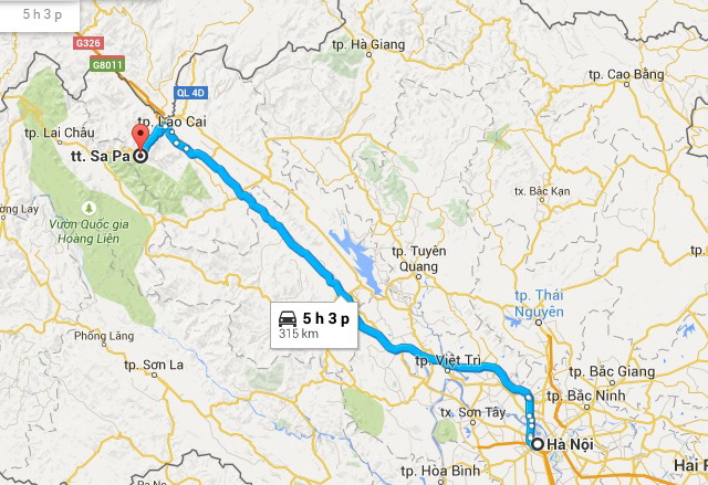 Routes: Hanoi - Sapa