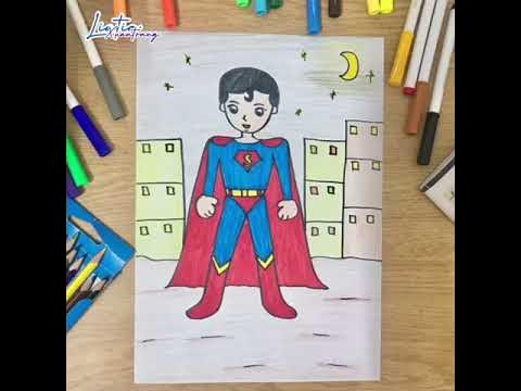 Vẽ Siêu Nhân Đơn Giản Nhất | Cách Vẽ Siêu Nhân Dễ Nhất | How To Draw  Superman Easy | Vẽ Supperman - Youtube
