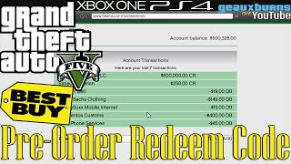 Gta V Best Buy Pre-Order Redeem Code Ps4 Xbox One - Youtube